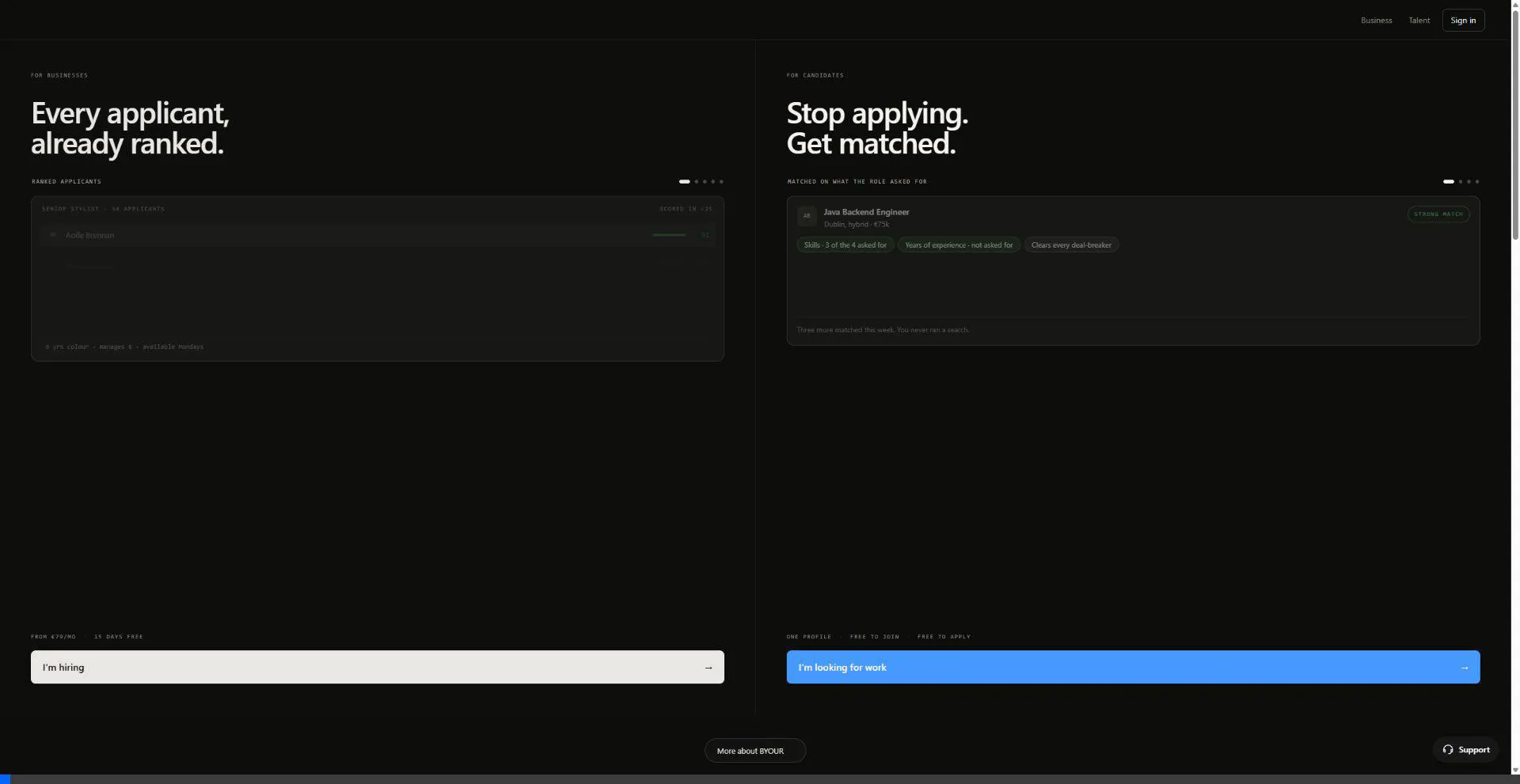 BYOUR Platform — Minerva AI Applicant Ranking Demo