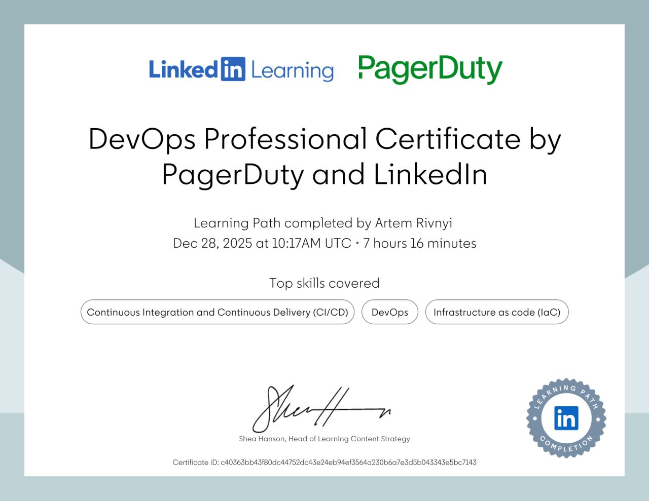 PagerDuty DevOps Certificate