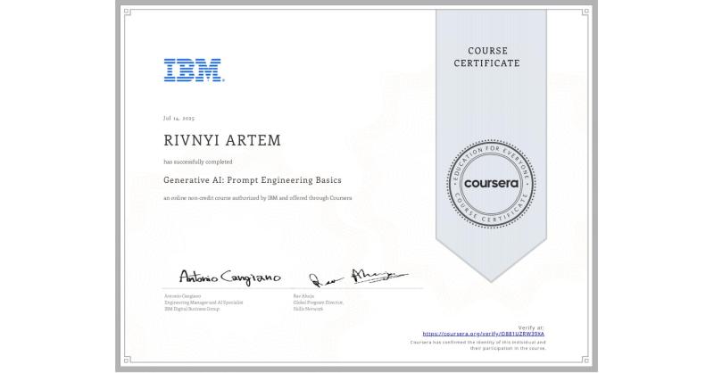 IBM Generative AI Certificate